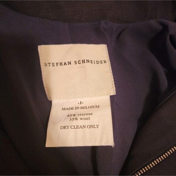 STEPHAN SCHNEIDER  PARTIAL ZIP BLACK SLEEVELESS DRESS SIZE SMALL - Picture 4 of 5